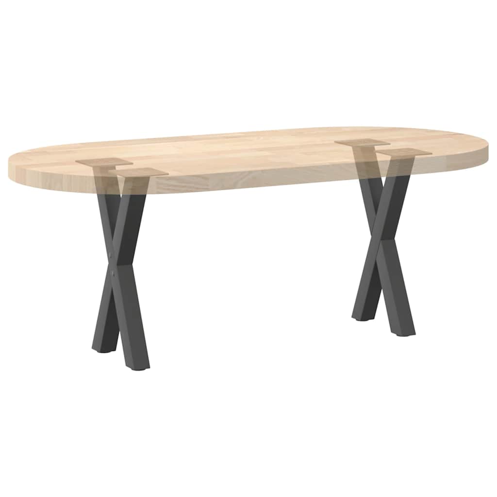 Gambe per Tavolino da Caffè forma X 2 pz Antracite 28x(42-43)cm