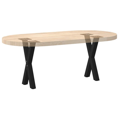 Gambe per Tavolino da Caffè a Forma di X 2 pz Nere 38x(42-43)cm