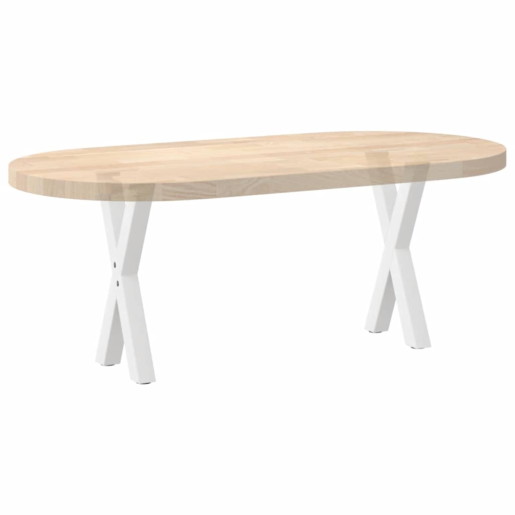 Gambe per Tavolino da Caffè a Forma di X 2 pz Bianche 38x(42-43) cm Acciaio | homemem39