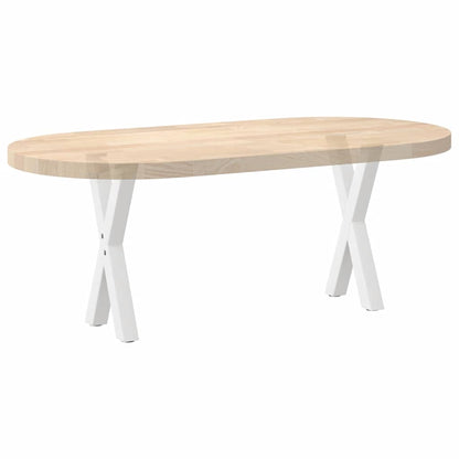Gambe per Tavolino da Caffè a Forma di X 2 pz Bianche 38x(42-43) cm Acciaio | homemem39