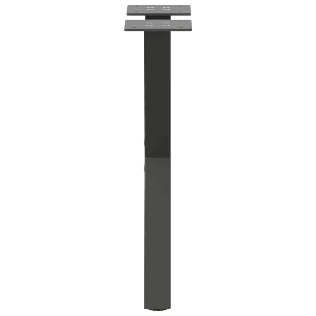 Gambe per Tavolino da Caffè forma X 2 pz Antracite 38x(42-43)cm