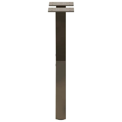 Gambe per Tavolino da Caffè a Forma di X 2 pz Acciaio Naturale 38x(42-43) cm Acciaio | homemem39