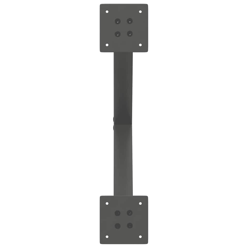 Gambe per Tavolino da Caffè forma X 2 pz Antracite 50x(42-43)cm