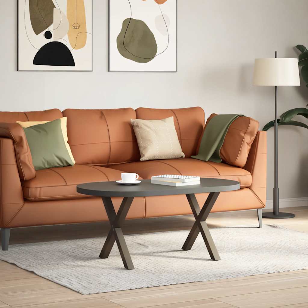 Gambe per Tavolino da Caffè forma X 2 pz Naturale 50x(42-43) cm