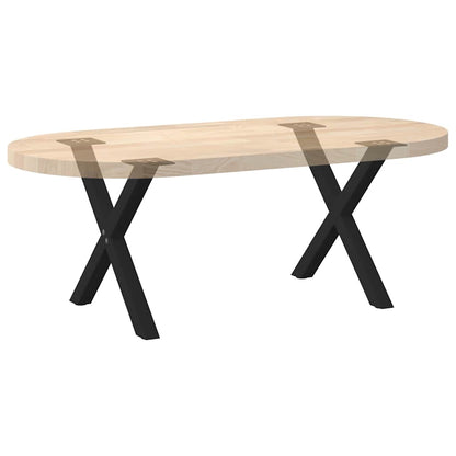 Gambe Tavolino Caffè a X 2 pz Nero 60x(42-43)cm Acciaio - homemem39