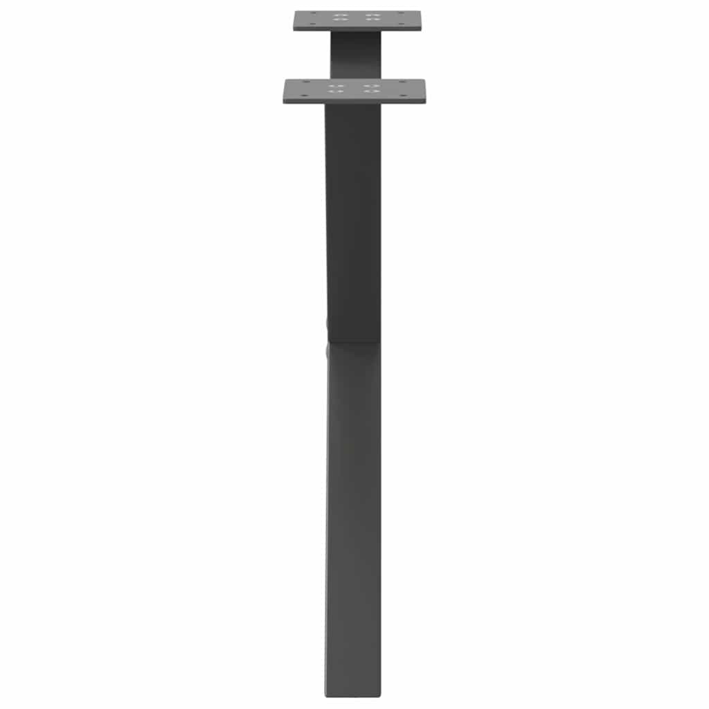 Gambe per Tavolino da Caffè a X 2 pz Antracite 60x(42-43) cm