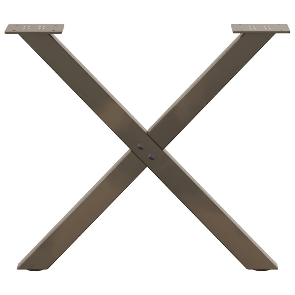 Gambe Tavolino Caffè a X 2 pz Naturale 60x(42-43) cm Acciaio - homemem39