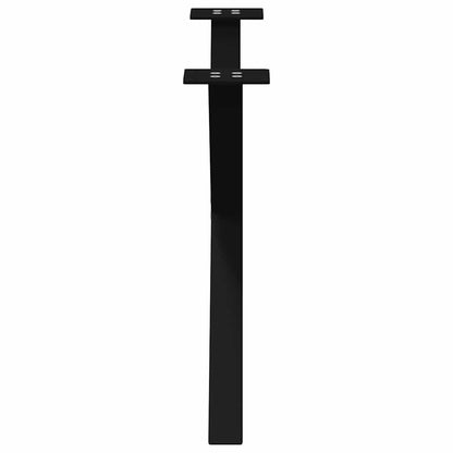 Gambe Tavolo Pranzo a Forma di X 2 pz Nero 70x(42-43)cm Acciaio - homemem39