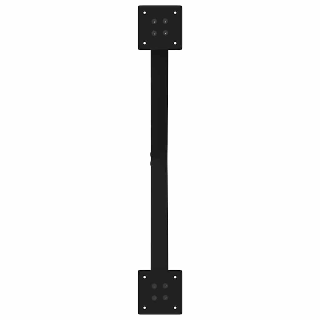 Gambe Tavolo Pranzo a Forma di X 2 pz Nero 70x(42-43)cm Acciaio - homemem39