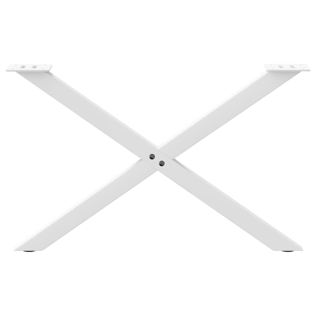 Gambe Tavolino Caffè a X 2 pz Bianco 70x(42-43) cm Acciaio - homemem39