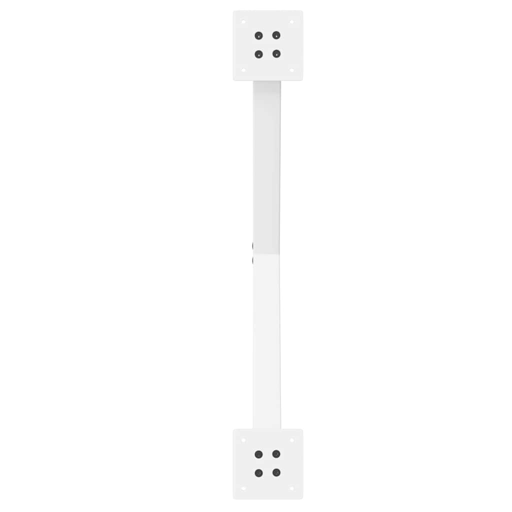 Gambe Tavolino Caffè a X 2 pz Bianco 70x(42-43) cm Acciaio - homemem39