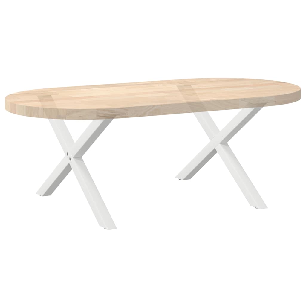 Gambe Tavolino Caffè a X 2 pz Bianco 70x(42-43) cm Acciaio - homemem39
