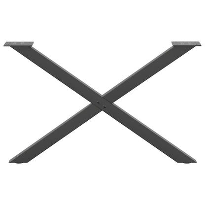 Gambe Tavolino Caffè a X 2 pz Antracite 70x(42-43) cm Acciaio - homemem39