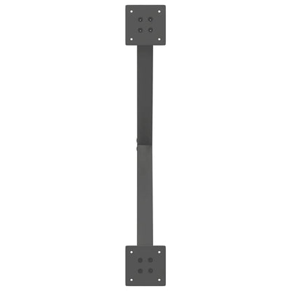 Gambe Tavolino Caffè a X 2 pz Antracite 70x(42-43) cm Acciaio - homemem39
