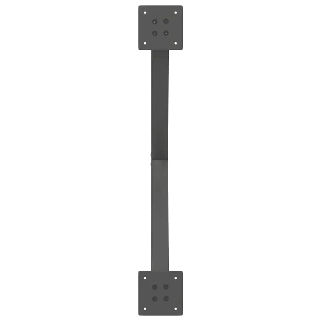 Gambe per Tavolino da Caffè forma X 2 pz Antracite 70x(42-43)cm