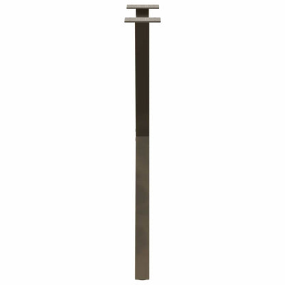Gambe per tavolo da pranzo a forma di X 2 pz in acciaio naturale 50x(72-73) cm
