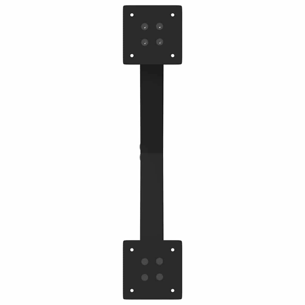 Gambe Tavolo Pranzo a Forma X 2 pz Nero 57x(72-73) cm Acciaio - homemem39