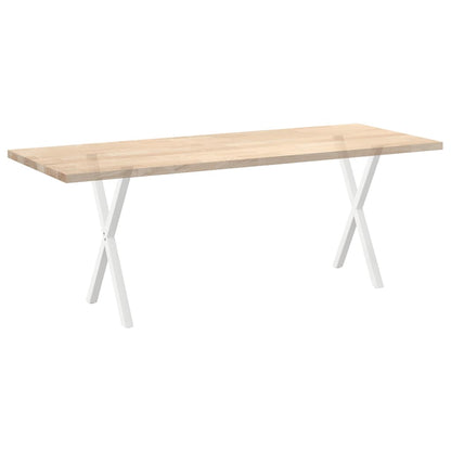 Gambe per tavolo da pranzo forma X 2 pz bianche 57x(72-73) cm