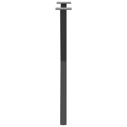 Gambe per tavolo da pranzo forma X 2 pz Antracite 57x(72-73) cm