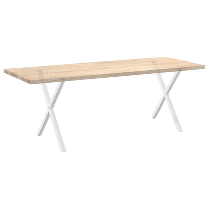 Gambe Tavolo Pranzo a Forma X 2 pz Bianco 70x(72-73) cm Acciaio - homemem39