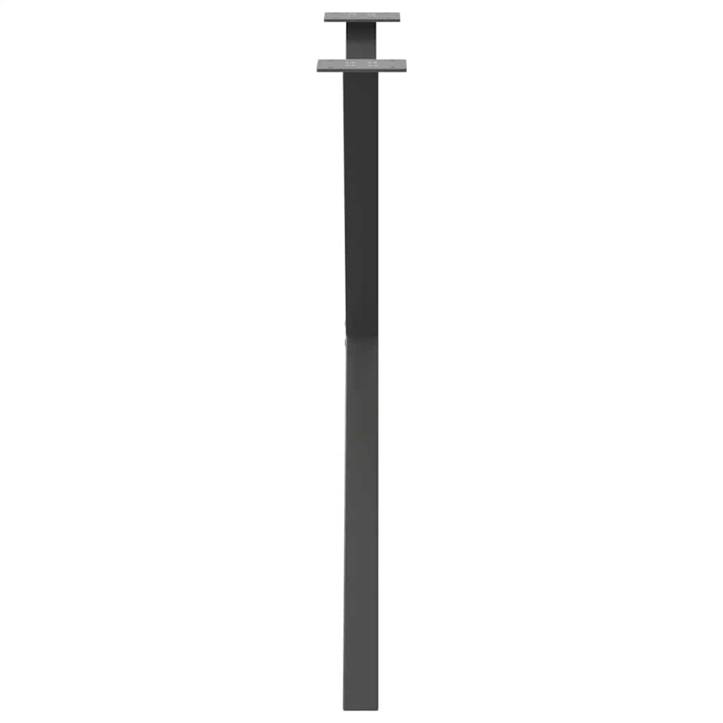 Gambe per tavolo da pranzo forma X 2 pz Antracite 70x(72-73) cm