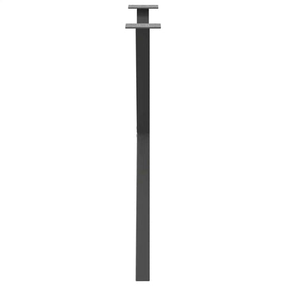 Gambe per tavolo da pranzo forma X 2 pz Antracite 70x(72-73) cm