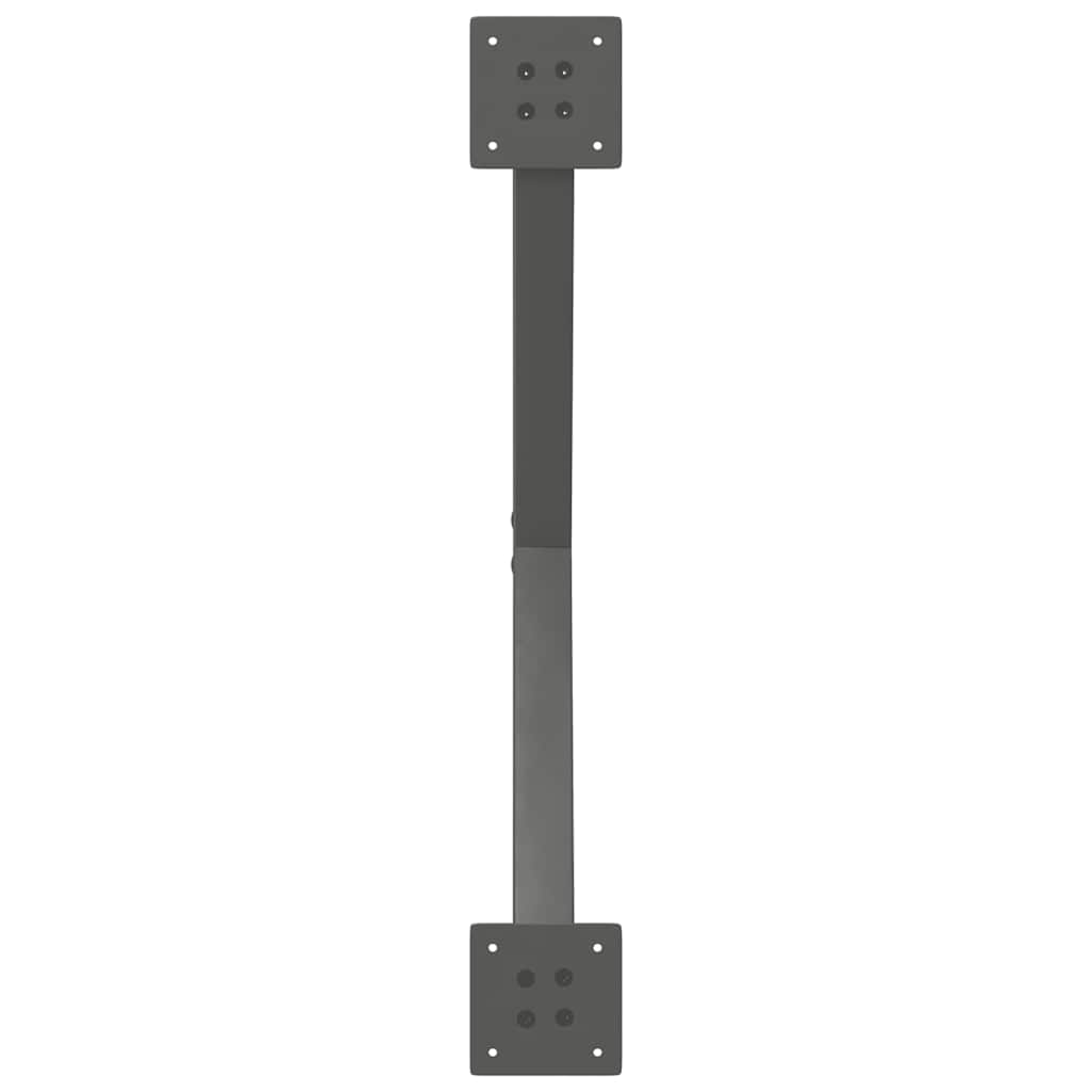 Gambe per tavolo da pranzo forma X 2 pz Antracite 70x(72-73) cm