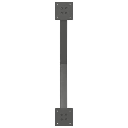 Gambe per tavolo da pranzo forma X 2 pz Antracite 70x(72-73) cm