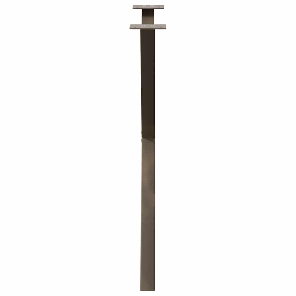 Gambe Tavolo Pranzo a X 2 pz Naturale 70x(72-73) cm Acciaio - homemem39