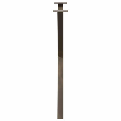 Gambe Tavolo Pranzo a X 2 pz Naturale 70x(72-73) cm Acciaio - homemem39