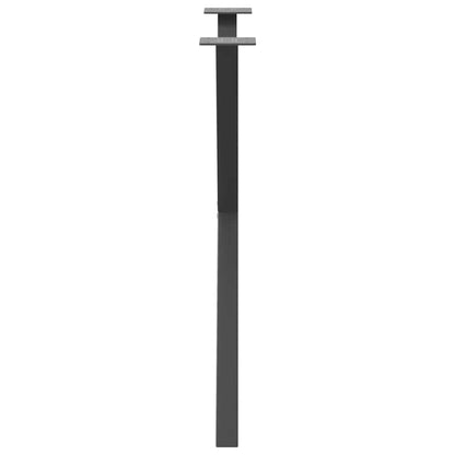 Gambe per tavolo da pranzo forma X 2 pz Antracite 80x(72-73) cm