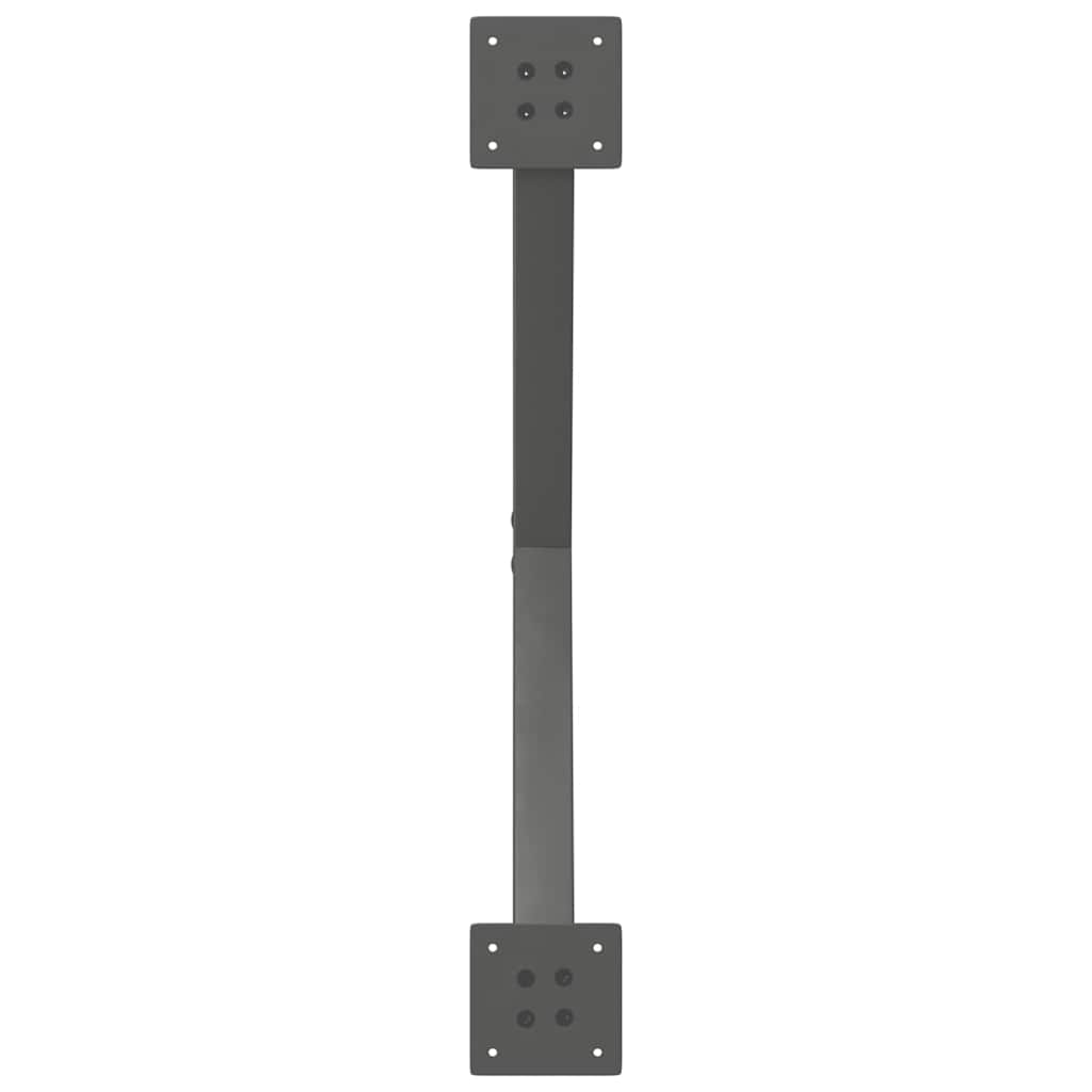 Gambe Tavolo Pranzo a X 2 pz Antracite 80x(72-73) cm Acciaio - homemem39