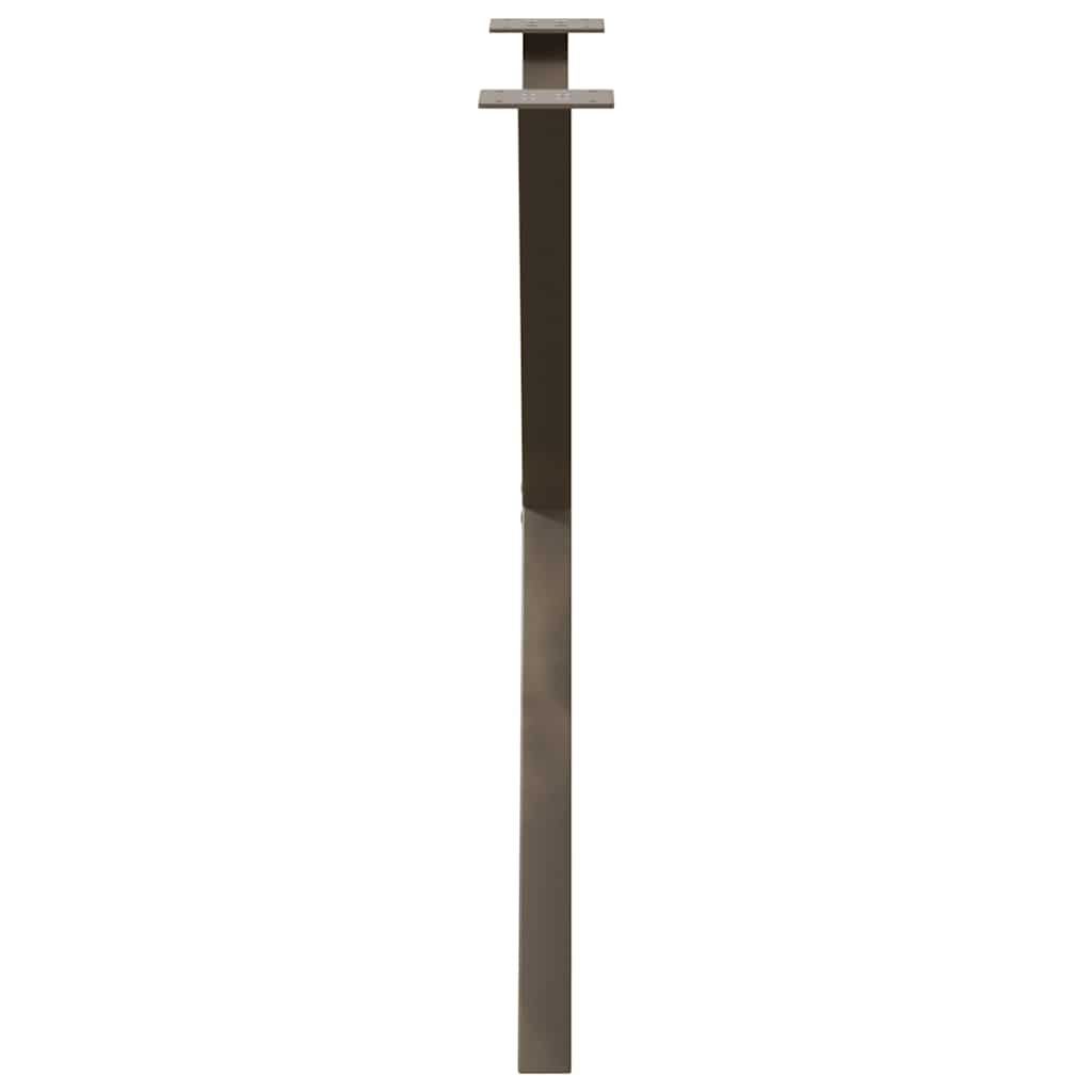 Gambe Tavolo Pranzo a X 2 pz Naturale 80x(72-73) cm Acciaio - homemem39