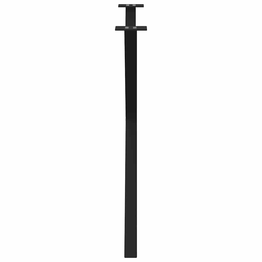 Gambe Tavolo Pranzo a Forma X 2 pz Nero 90x(72-73) cm Acciaio - homemem39