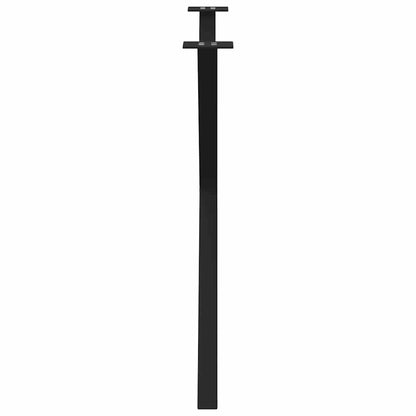 Gambe Tavolo Pranzo a Forma X 2 pz Nero 90x(72-73) cm Acciaio - homemem39