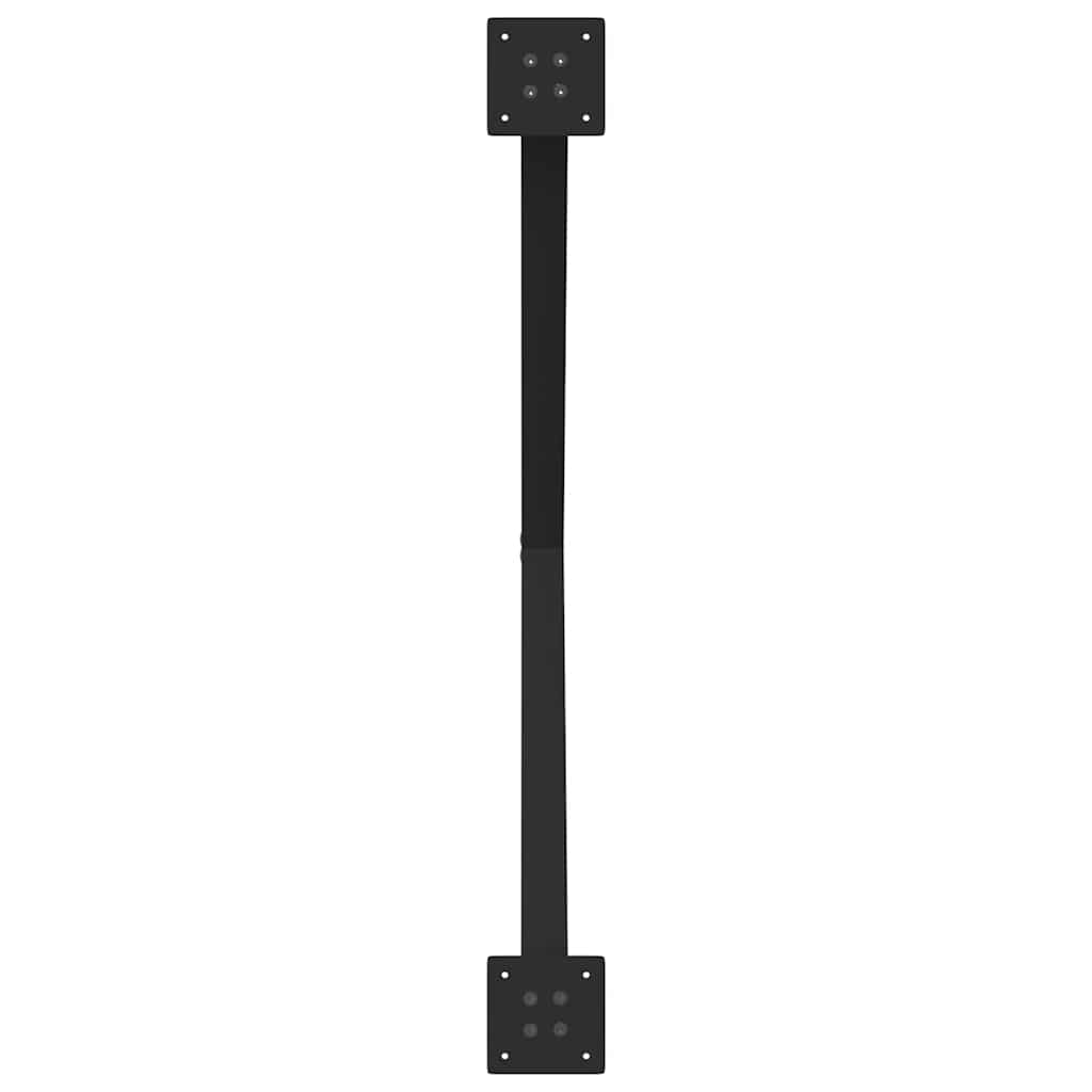 Gambe Tavolo Pranzo a Forma X 2 pz Nero 90x(72-73) cm Acciaio - homemem39