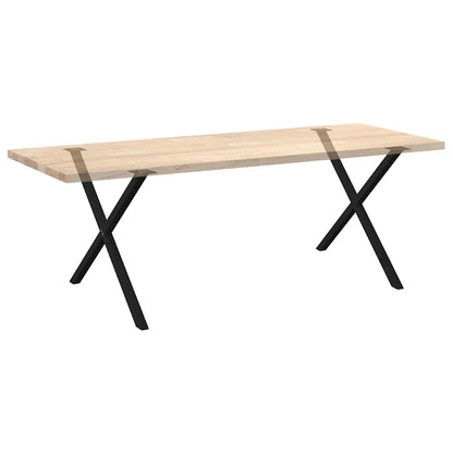 Gambe Tavolo Pranzo a Forma X 2 pz Nero 90x(72-73) cm Acciaio - homemem39