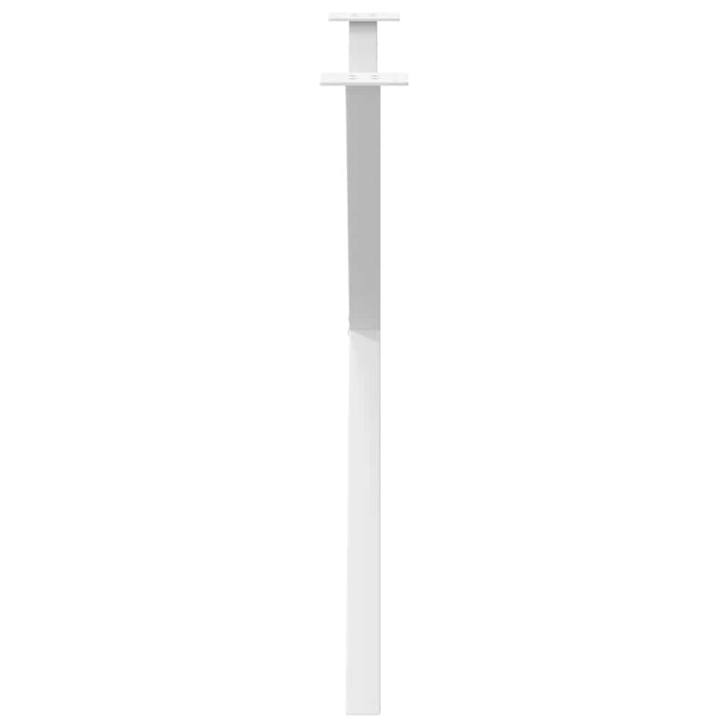Gambe Tavolo Pranzo Forma X 2pz Bianco 90x(72-73)cm Acciaio - homemem39