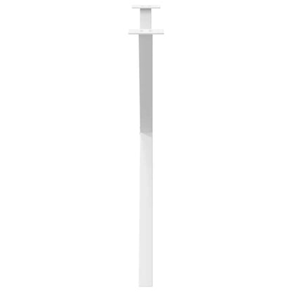 Gambe Tavolo Pranzo Forma X 2pz Bianco 90x(72-73)cm Acciaio - homemem39