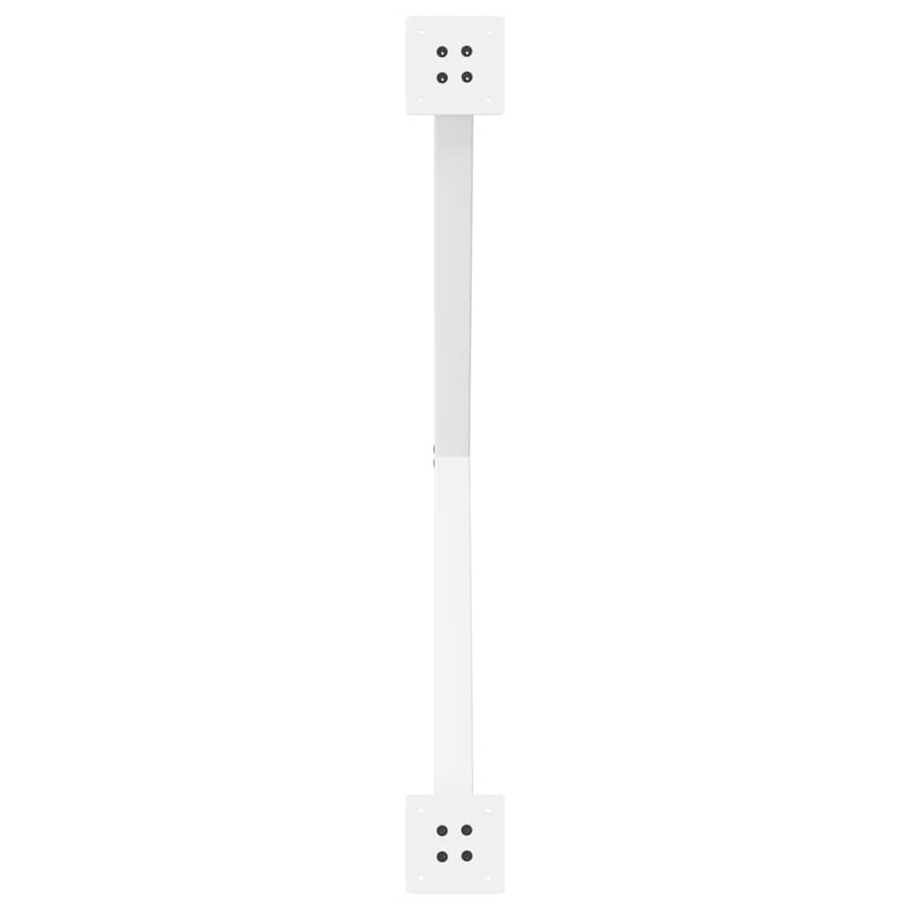 Gambe Tavolo Pranzo Forma X 2pz Bianco 90x(72-73)cm Acciaio - homemem39