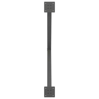 Gambe per tavolo da pranzo forma X 2 pz Antracite 90x(72-73) cm