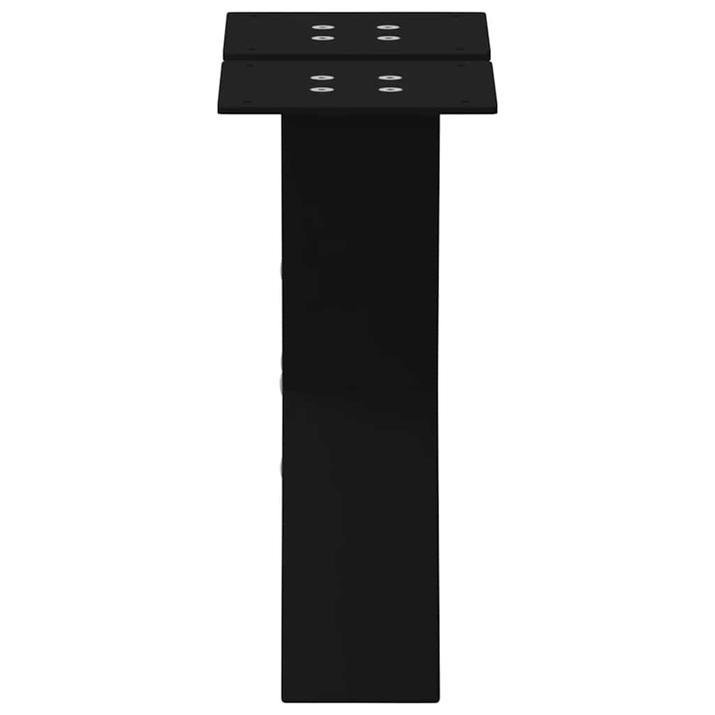 Gambe Tavolino da Caffè a X 2 pz Nero 30x(30-31) cm in Acciaio - homemem39