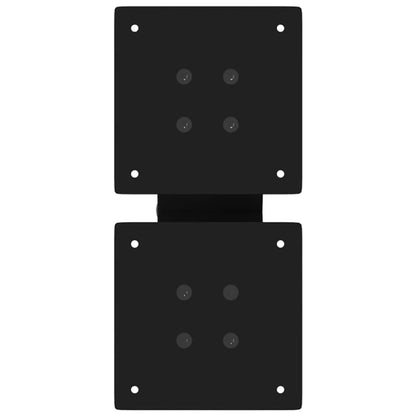 Gambe Tavolino da Caffè a X 2 pz Nero 30x(30-31) cm in Acciaio - homemem39