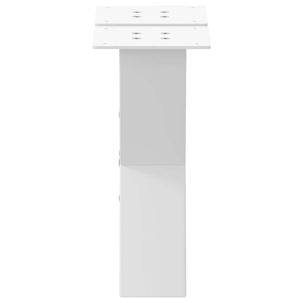 Gambe Tavolino da Caffè a X 2 pz Bianco 30x(30-31)cm in Acciaio - homemem39