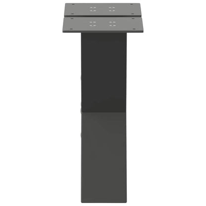Gambe per Tavolino da Caffè forma X 2 pz Antracite 30x(30-31)cm
