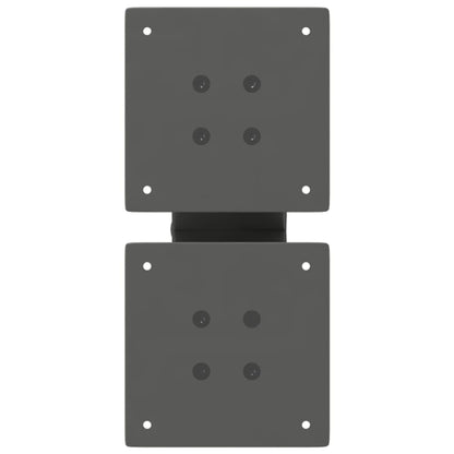 Gambe Tavolino Caffè a X 2 pz Antracite 30x(30-31)cm in Acciaio - homemem39