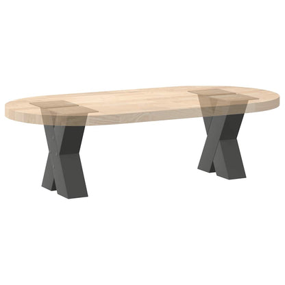 Gambe per Tavolino da Caffè forma X 2 pz Antracite 30x(30-31)cm