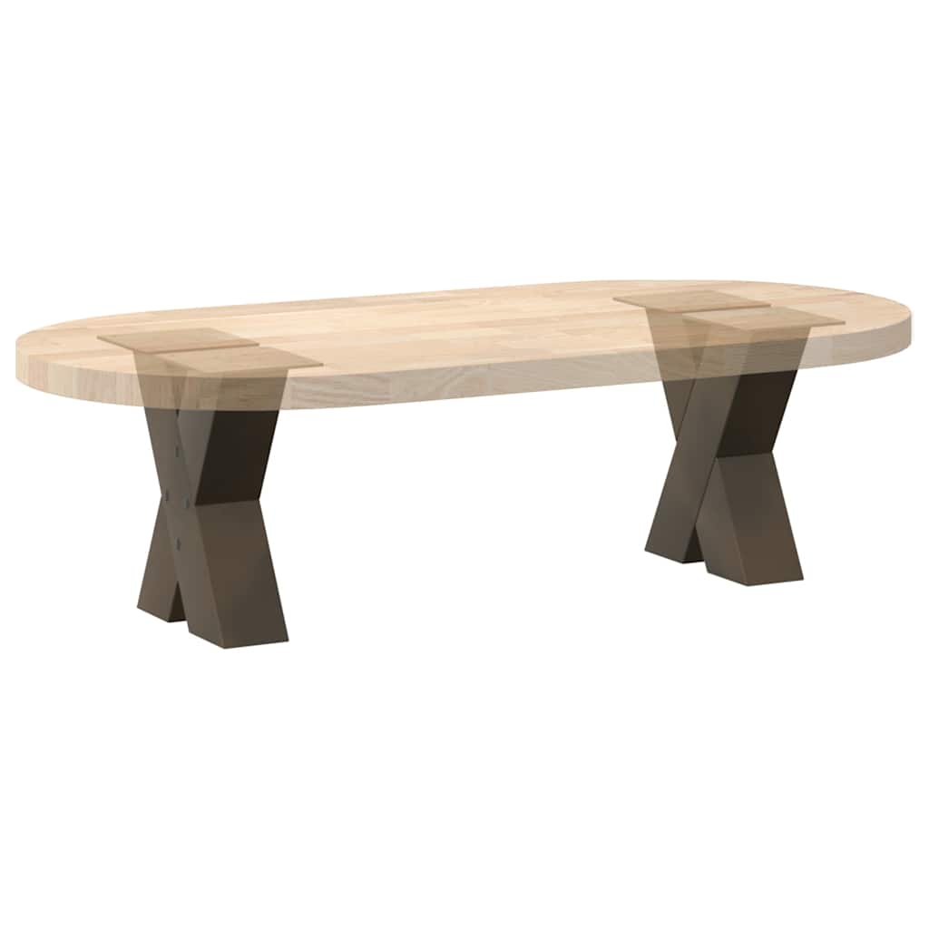 Gambe per Tavolino da Caffè forma X 2 pz Naturale 30x(30-31) cm