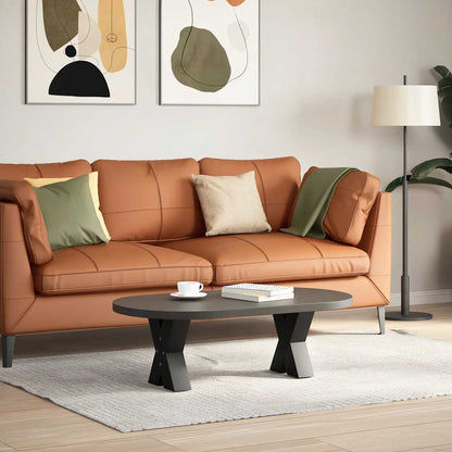 Gambe per Tavolino da Caffè a Forma di X 2 pz Nere 40x(30-31)cm