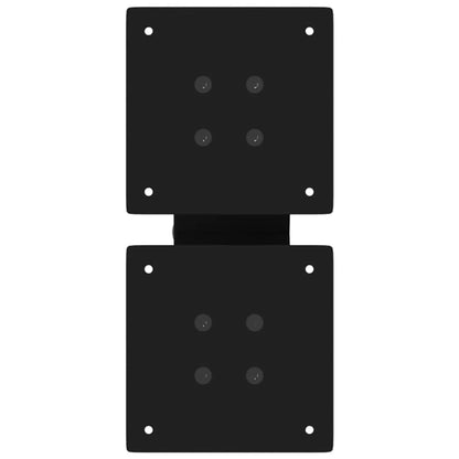 Gambe Tavolino da Caffè a X 2 pz Nero 40x(30-31) cm in Acciaio - homemem39